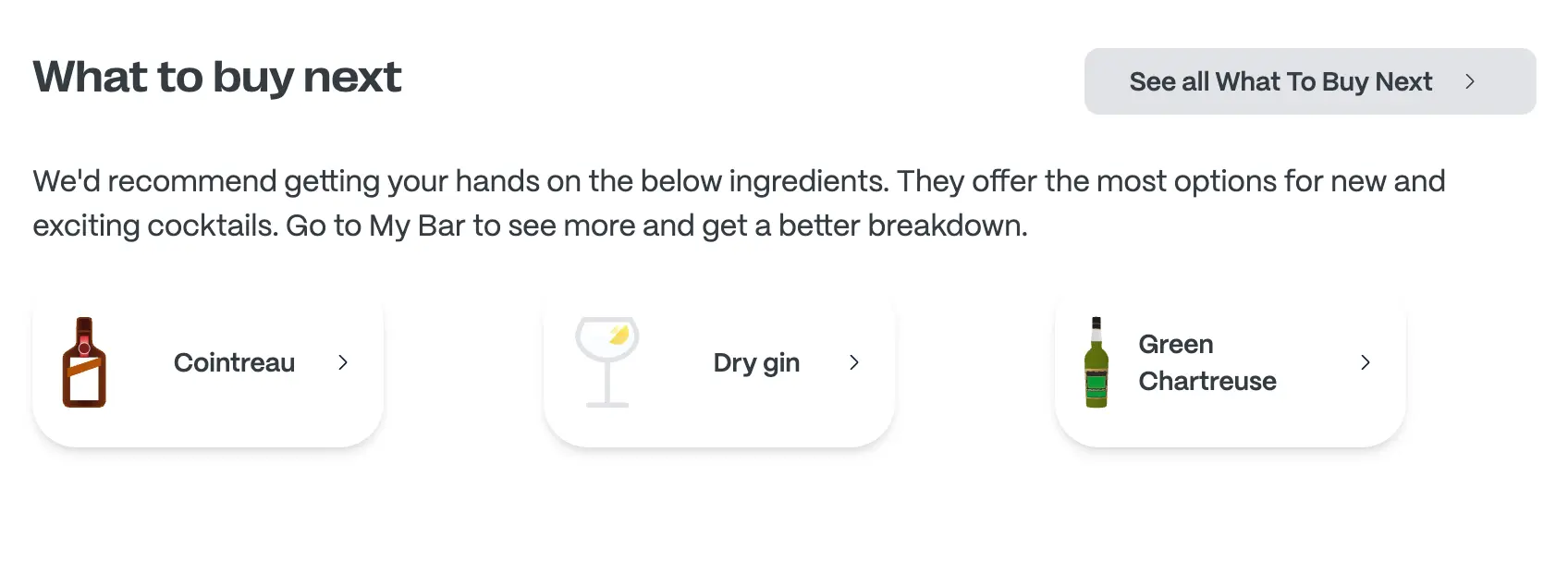 What to buy next recommendations
